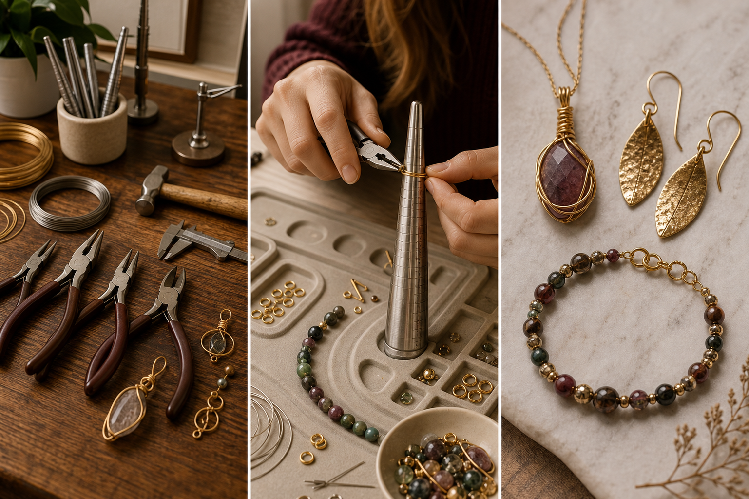 Jewelry making, Spanish learning, and student creations